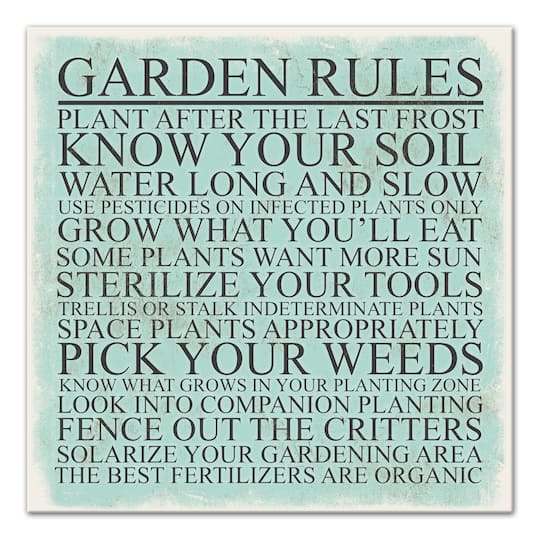 Garden Rules Canvas Art